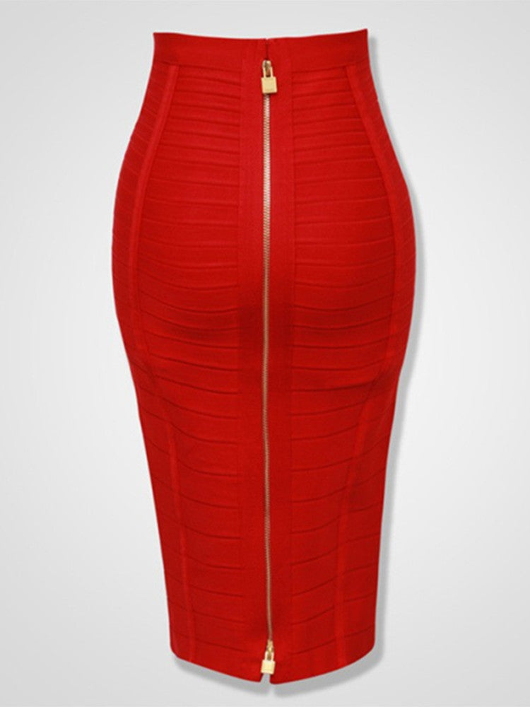 Red Bodycon Skirt